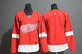Women Red Wings Blank Red Adidas Jersey